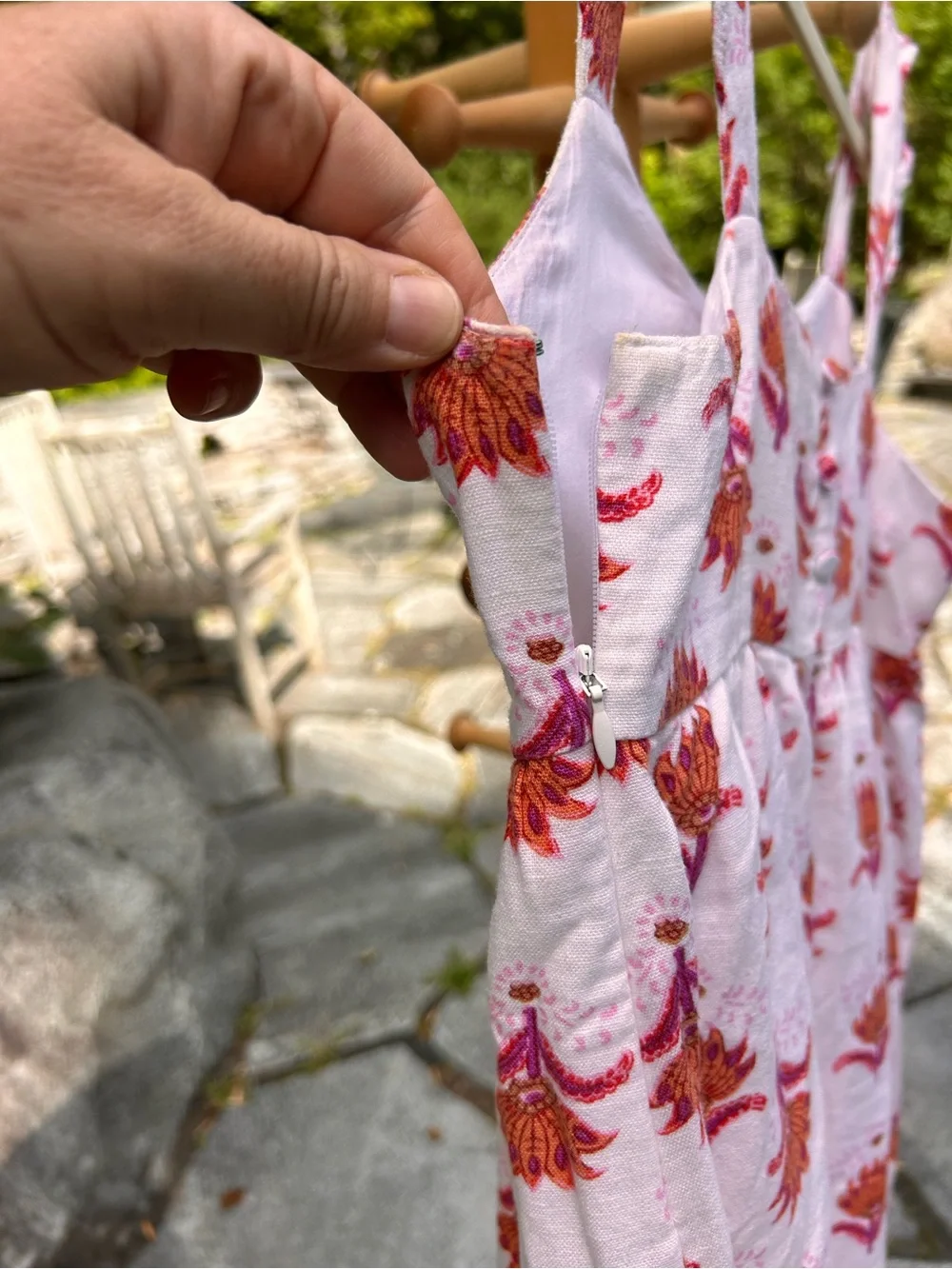 J. Crew Pink Sundress with Orange Floral Motif